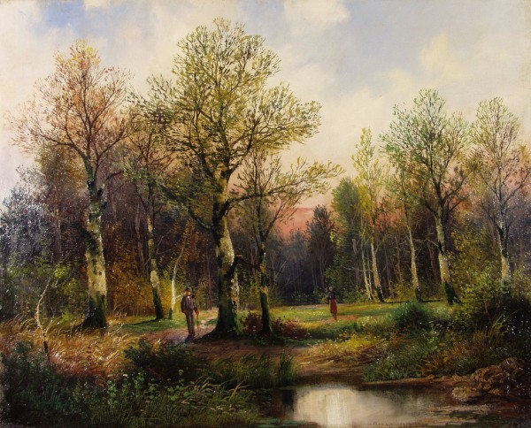 People walking through the forest by Karl Kaufmann